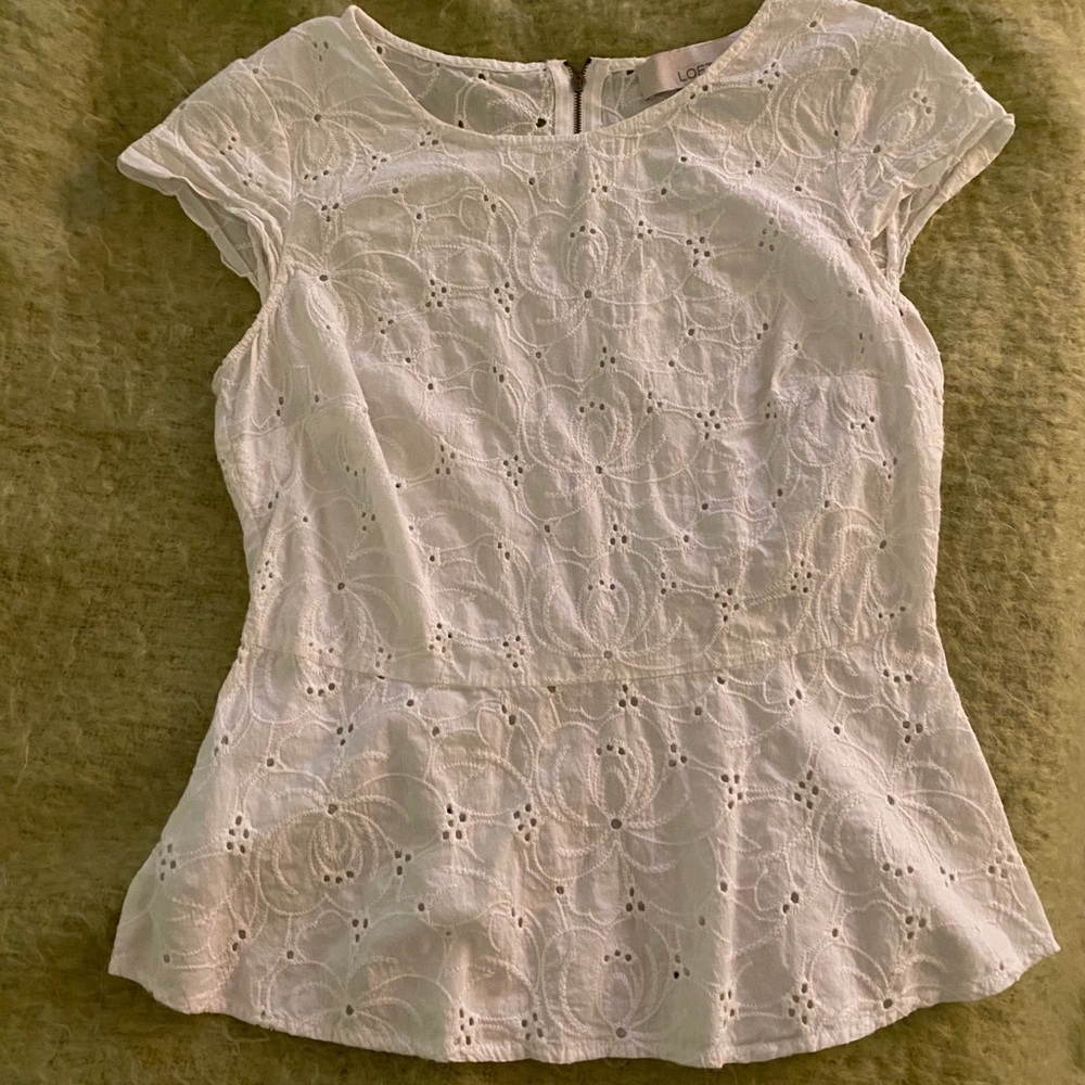 White peplum blouse